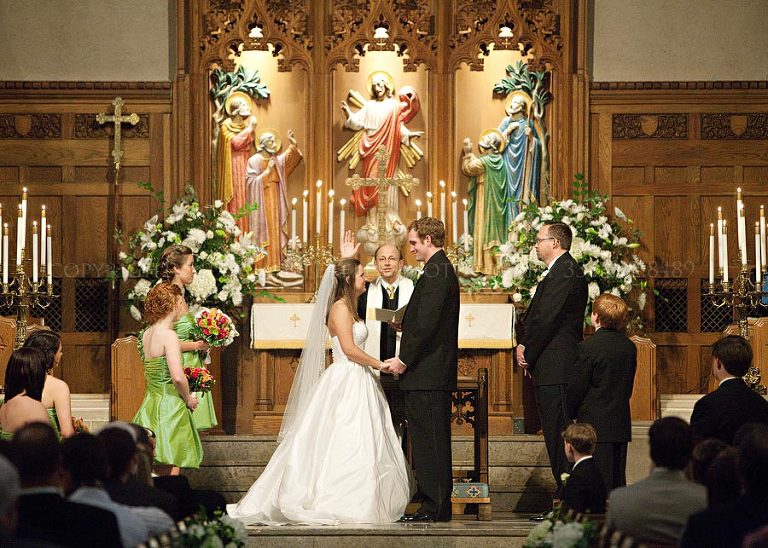 A wedding at First United Methodist Church in Montgomery, Alabama
