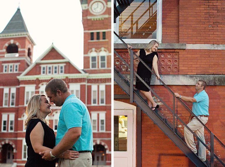 An engagement session at Chewacla and Auburn University in Alabama