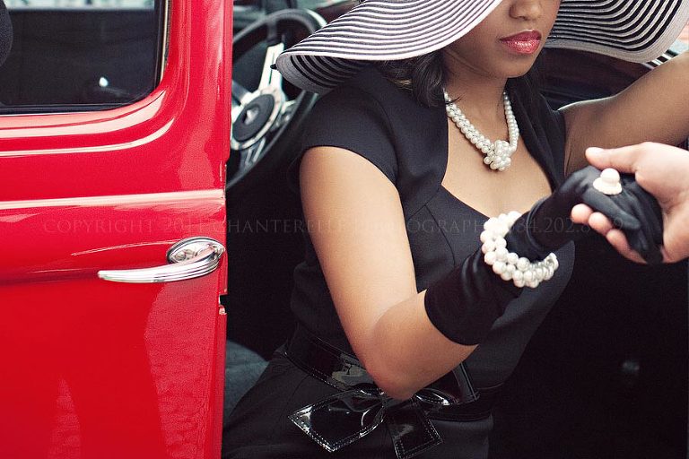 A retro styled engagement session in montgomery alabama