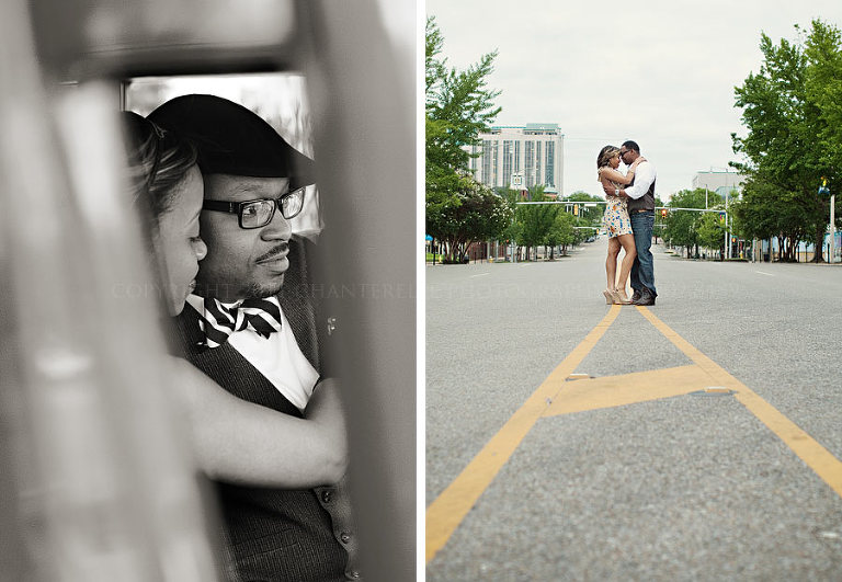 a retro styled engagement session in montgomery alabama