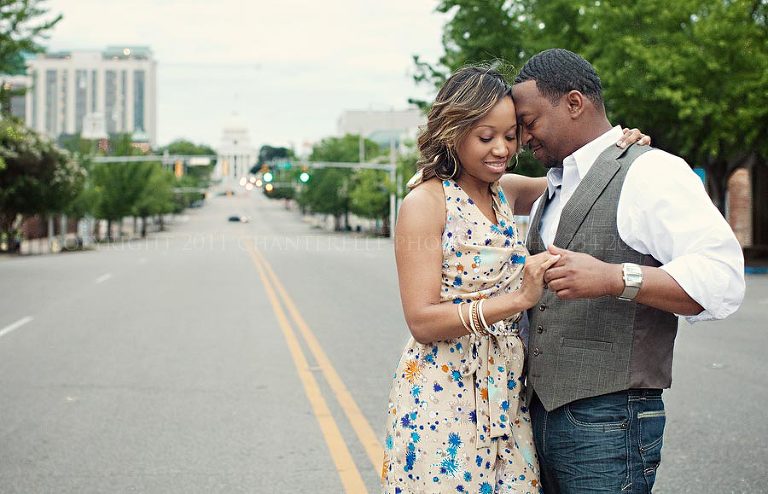 a retro themed engagement session in montgomery alabama