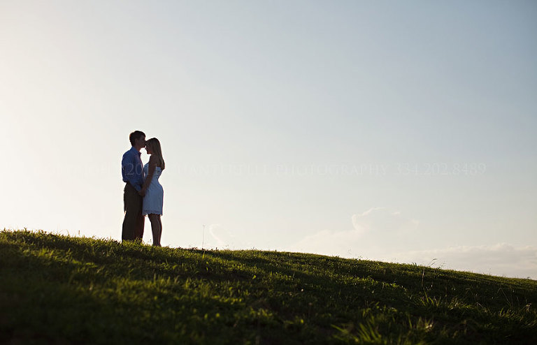 an engagement session with a dog in montgomery alabama