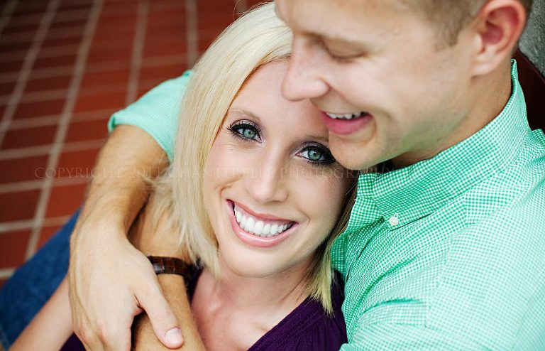 an engagement session at Auburn University in alabama