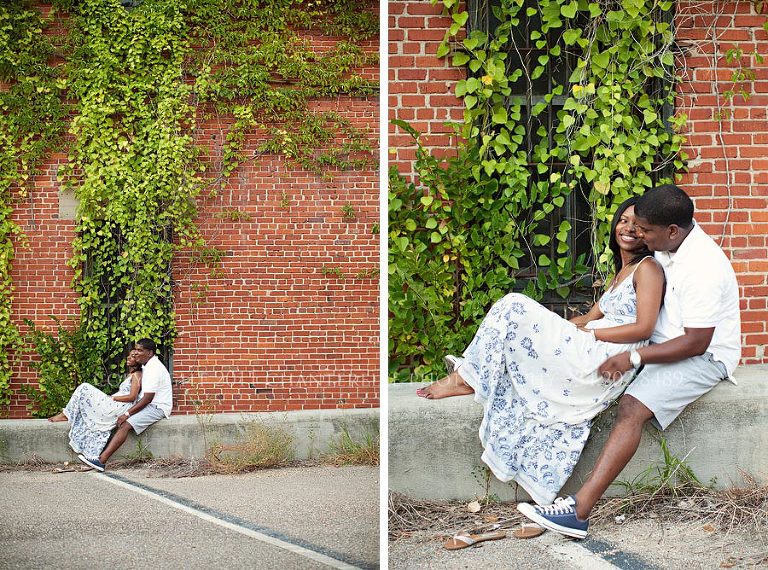 an engagement session in downtown montgomery alabama