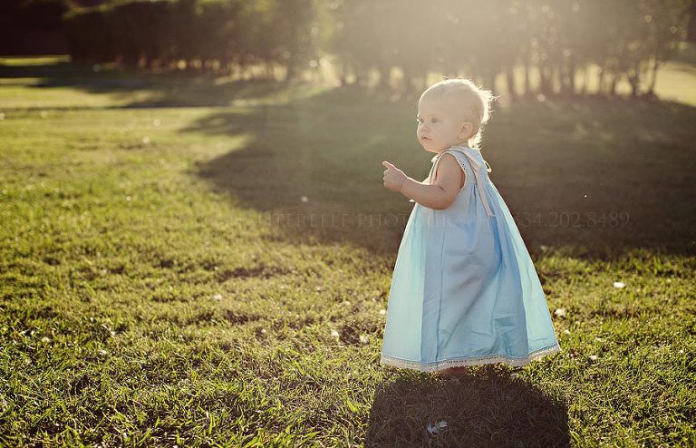 a baby portrait session at the shakespeare festival