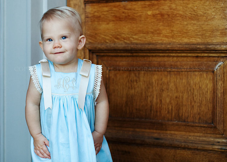 a baby portrait session at the shakespeare festival