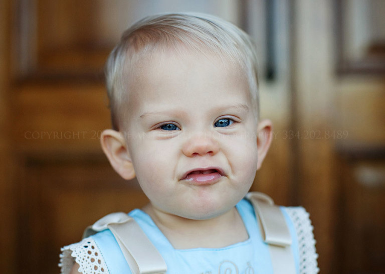 a baby portrait session at the shakespeare festival