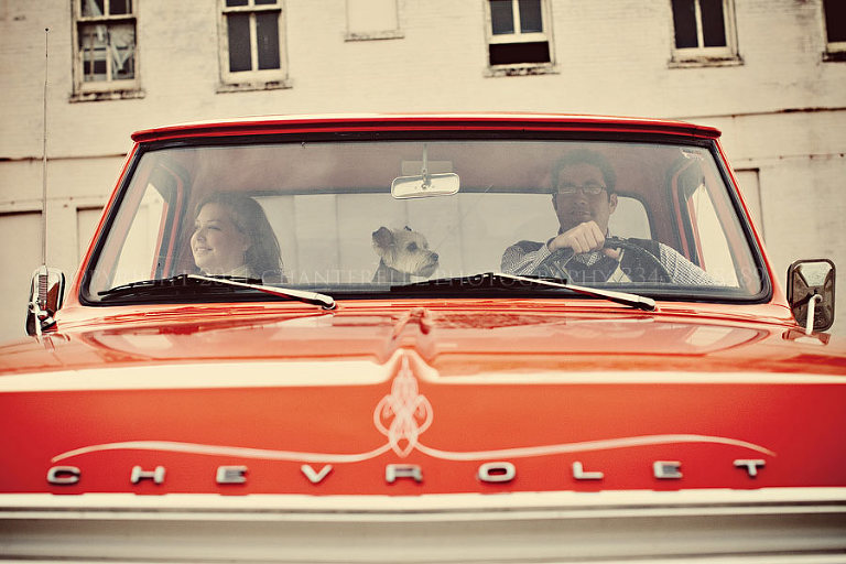 an engagement session with a dog in montgomery alabama