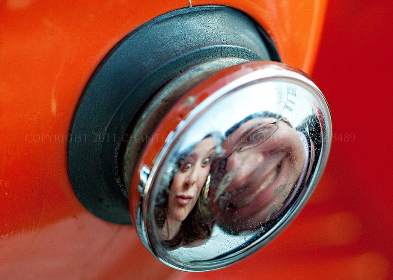an engagement session with a dog in downtown montgomery alabama