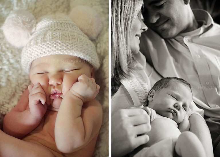 a newborn baby portrait session in montgomery alabama