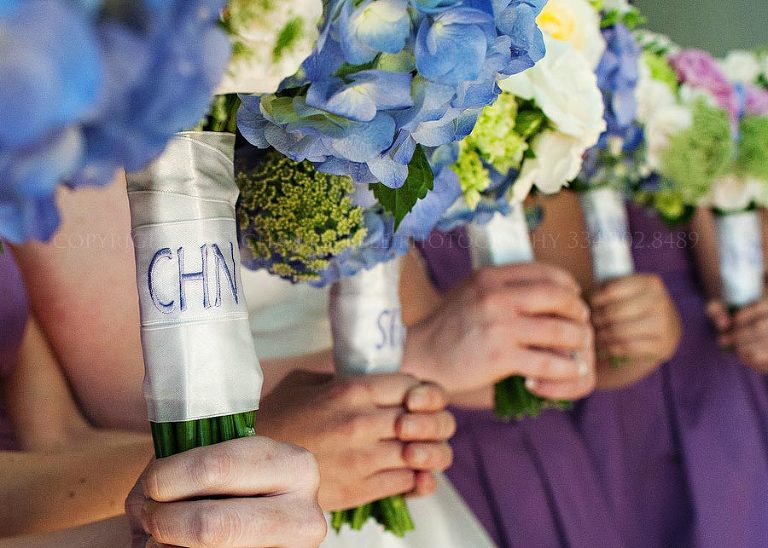 monogrammed bouquets at alley station in montgomery alabama