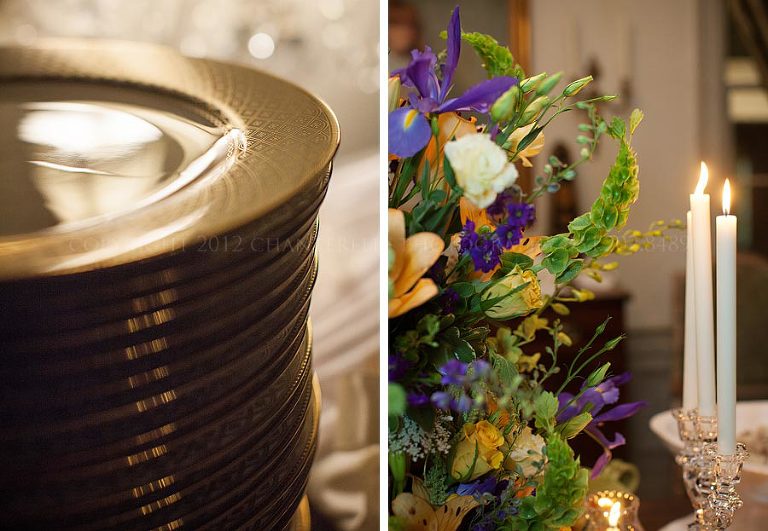 dinner at a montgomery engagement party before their charleston wedding