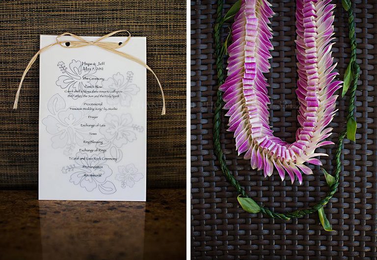a hawaii destination wedding program