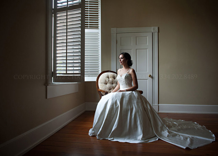a bride at the oaks plantation in pike road alabama