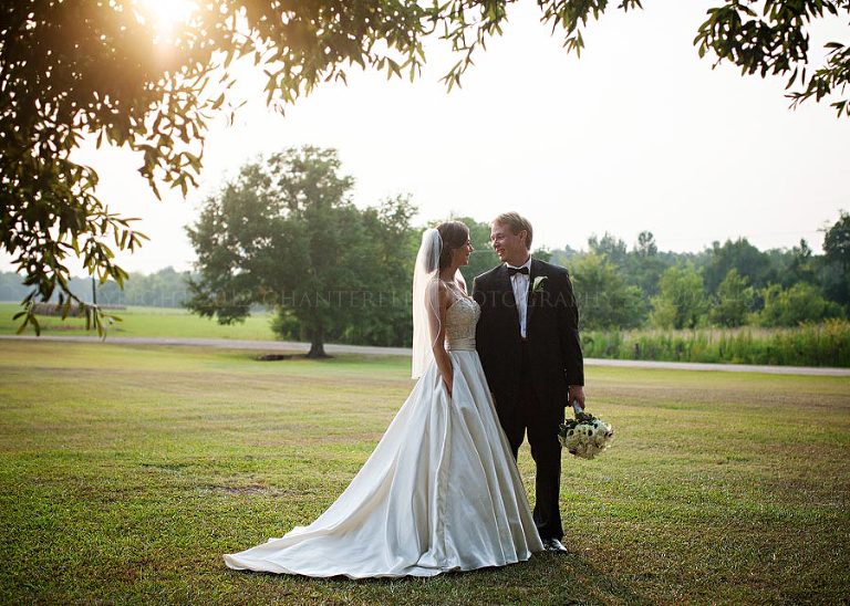 a bride and groom at the oaks plantation in pike road alabama
