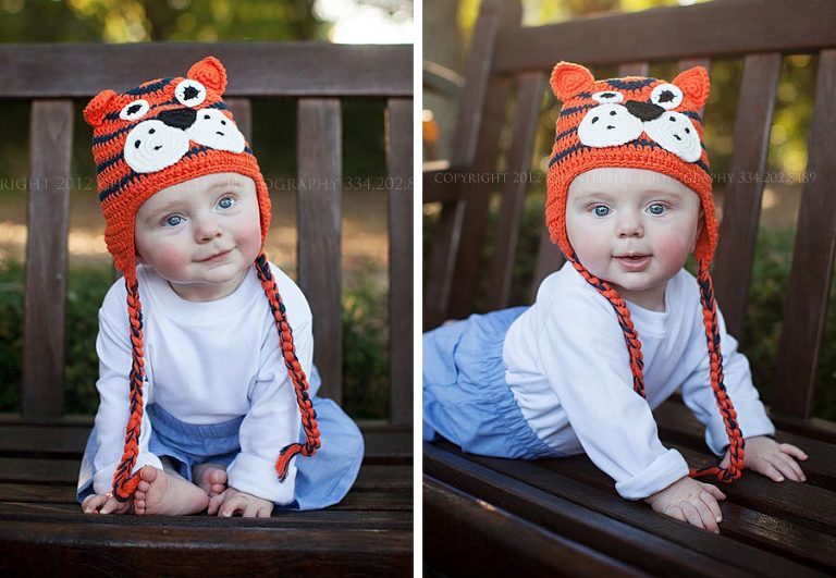 auburn theme baby portrait session in alabama