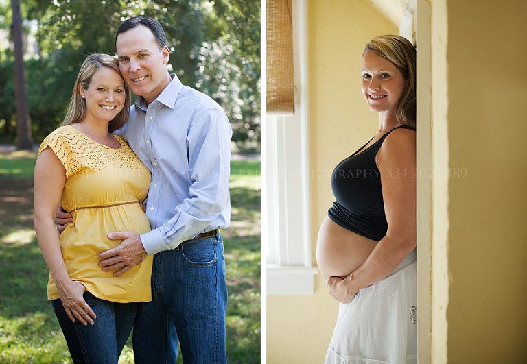 a maternity portrait session in old cloverdale