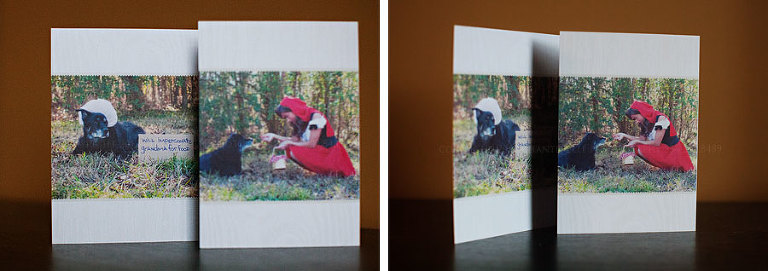 big bad wolf little red riding hood theme christmas card by chanterelle photography