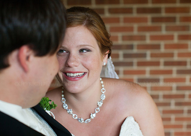 a bride and groom's first look at an eastern hills wedding in montgomery al
