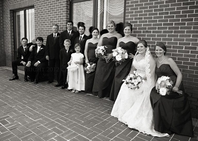 a bridal party at an eastern hills baptist church wedding in montgomery alabama