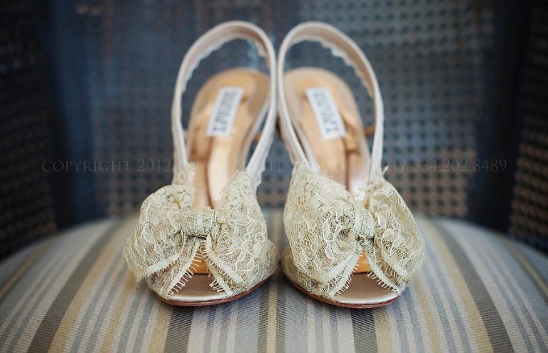 the bride's badgley mischka shoes for a hampstead wedding in montgomery al