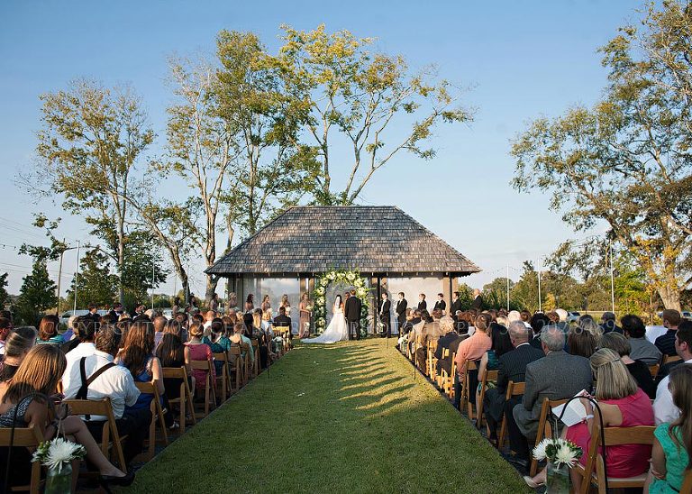 a hampstead bocce pavillions wedding ceremony in montgomery alabama