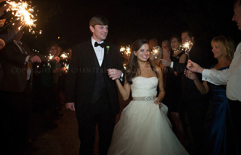 a sparkler exit from a hampstead wedding in montgomery alabama
