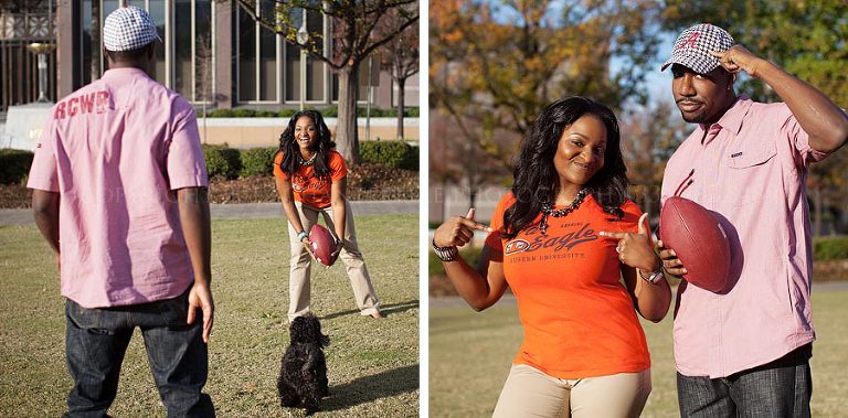 a house divided auburn alabama rivalry engagement session