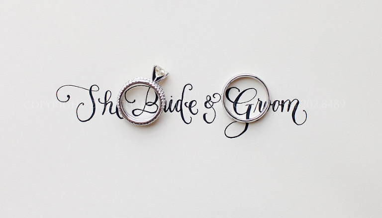 lettering by liz calligraphy on an auburn alabama wedding invitation