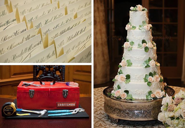 bride and groom's cakes by sonshine cakes for an auburn alabama wedding