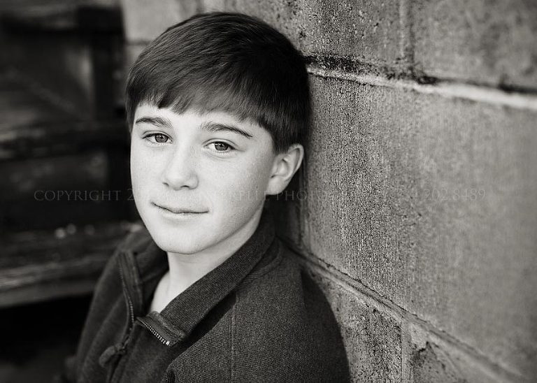 a teenage boy portrait in downtown montgomery alabama