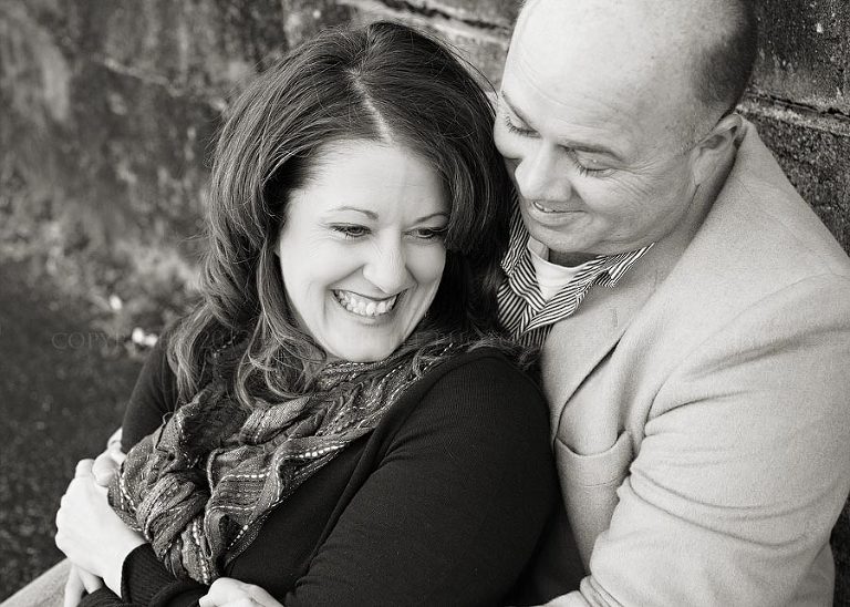 black and white portrait of a couple in montgomery alabama