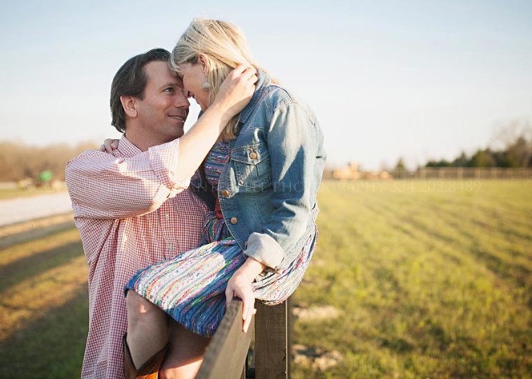a farm engagement session in the country in alabama