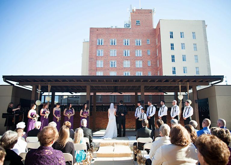 alley station rooftop wedding