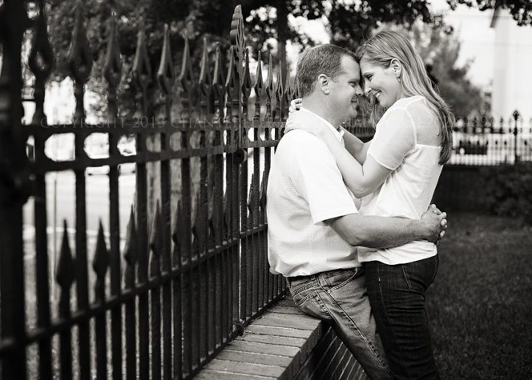 black and white montgomery engagement pictures