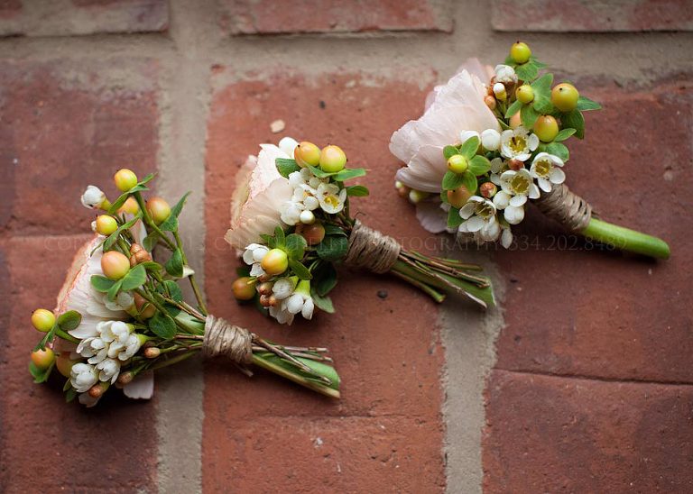 boutonnieres from bloomwood flowers