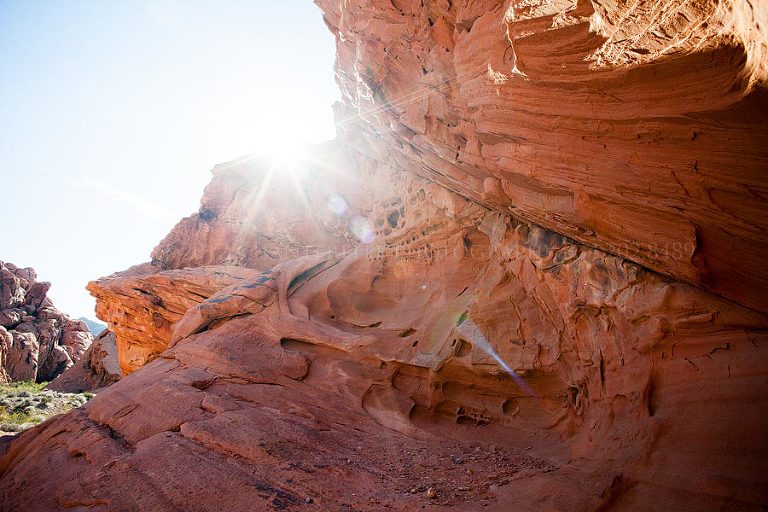 sun in valley of fire