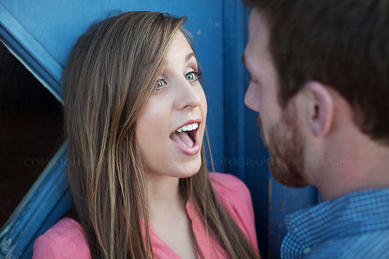 funny auburn engagement pictures