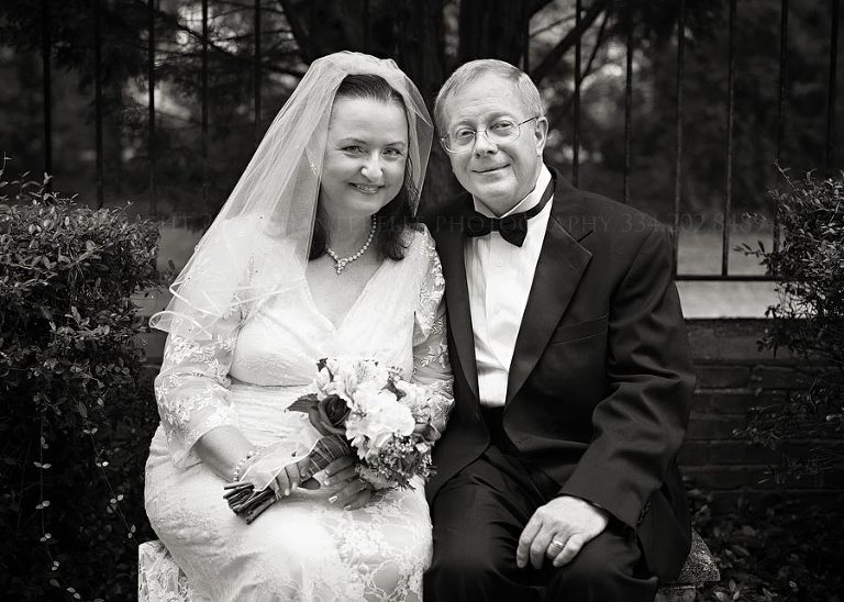 bride and groom at st joseph of arimathea in montgomery