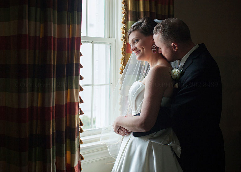 bride and groom portrait before their opelika alabama wedding 