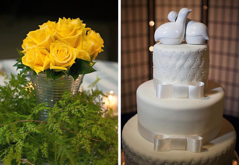 flowers and cake at event center downtown opelika
