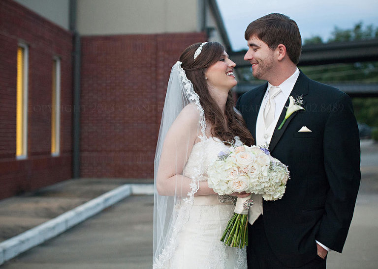 bride and groom after their troy alabama ceremony