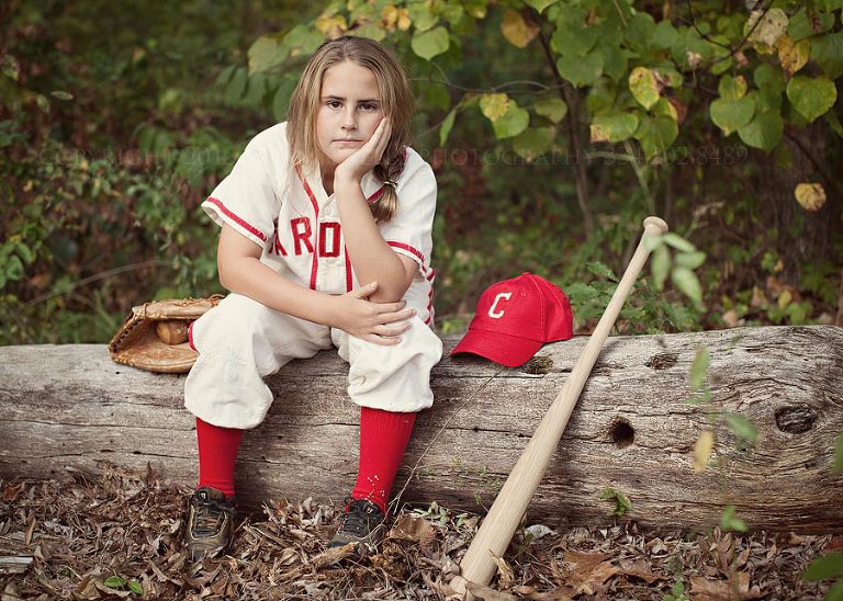 tomboy in a baseball uniform