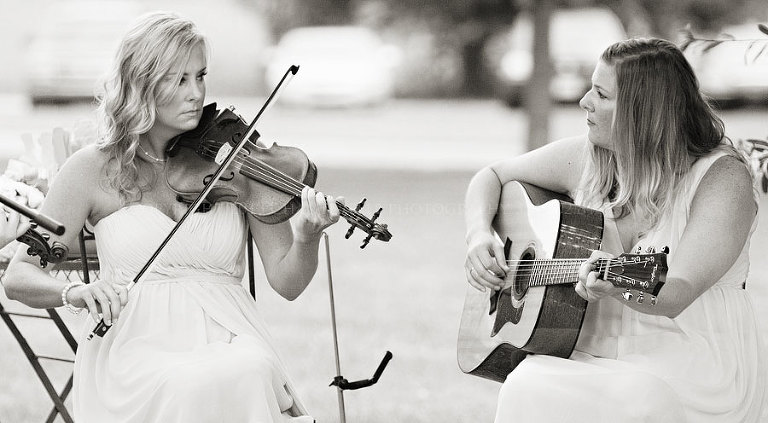sisters of the bride playing music