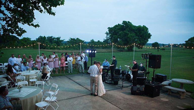 bride and grooms first dance at the oaks plantation