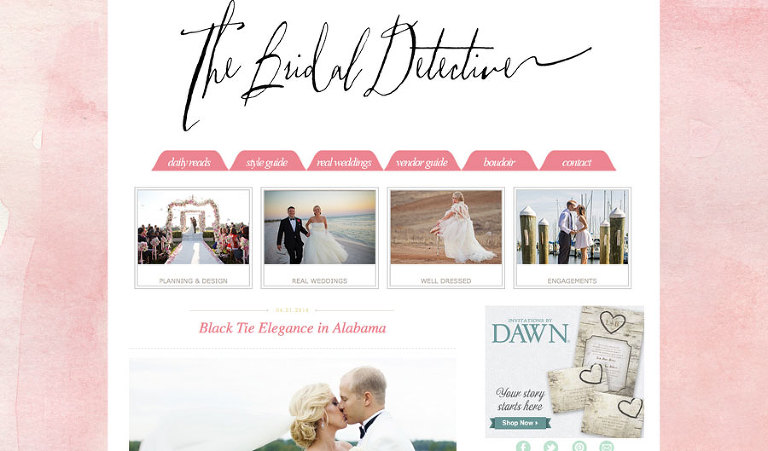 wedding featured on the bridal detective wedding blog