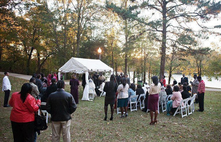 outdoor ceremony at gold star park