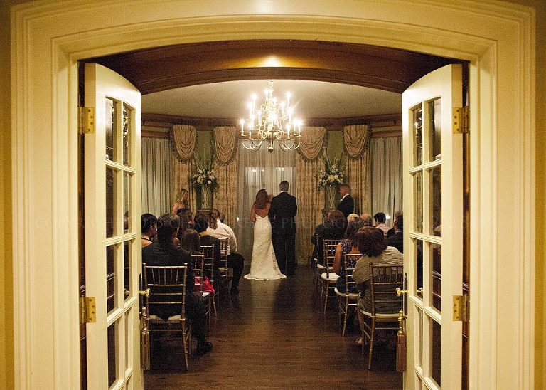 winter wedding ceremony at fountainview mansion