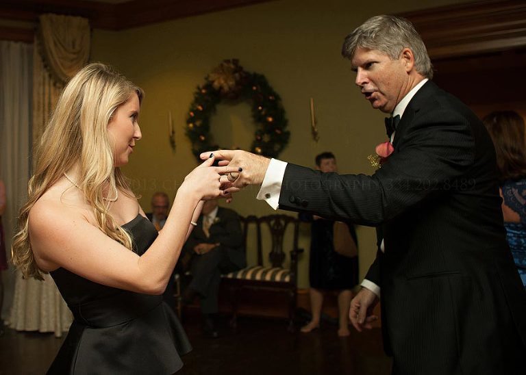 groom dancing at auburn alabama wedding reception