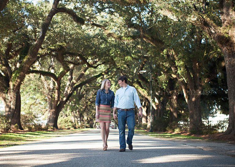 avenue of the oaks engagement pictures